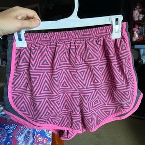 NIKE Pink and Black Triangle Dri-Fit Shorts